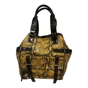 Roxbury snake print satchel